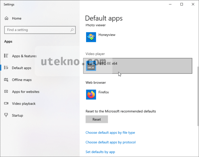 windows10 settings default apps