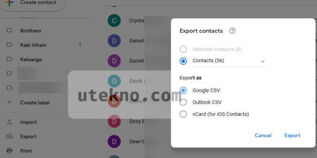 google contacts