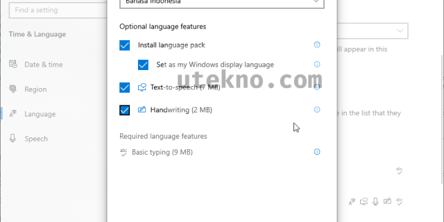 windows 10 install bahasa indonesia language