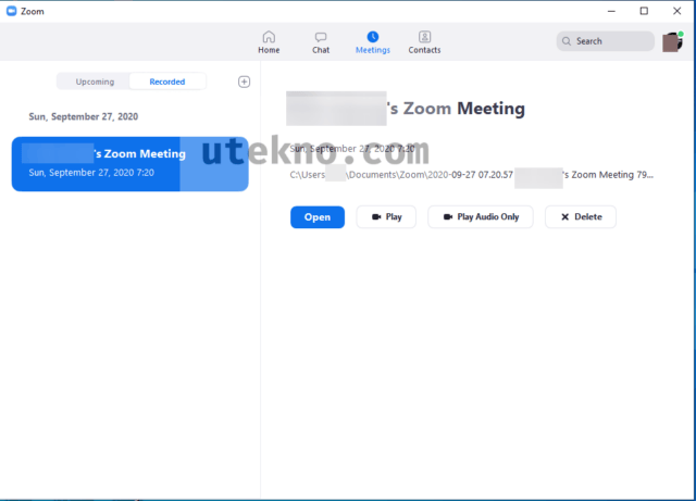 zoom meetings recorded