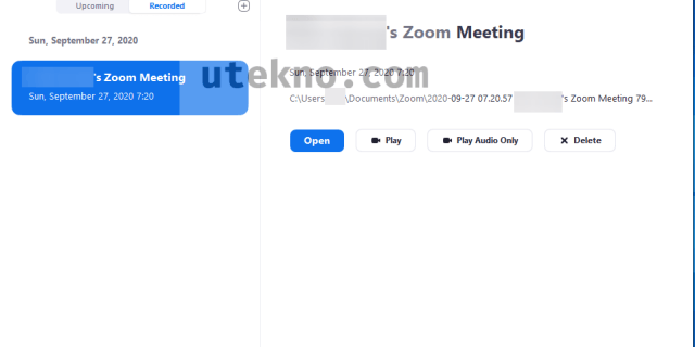zoom meetings recorded