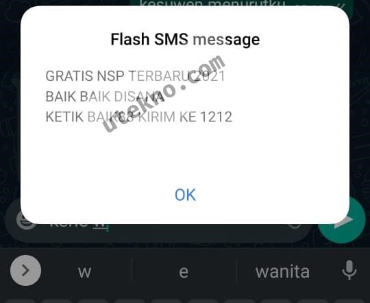 telkomsel flash sms message