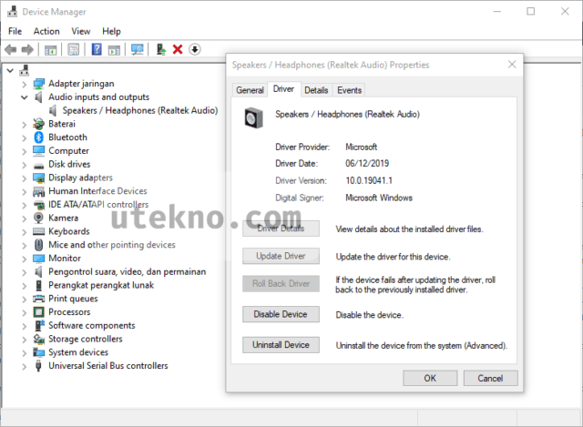 device manager audio