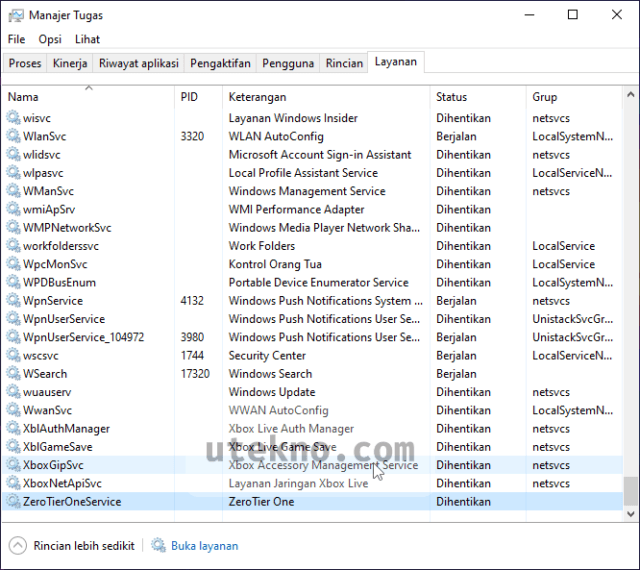 windows 10 task manager services