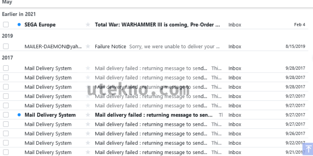 email failure notices