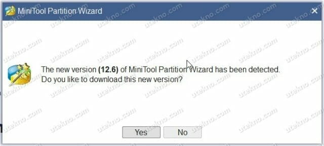 MiniTool Partition Wizard updatechecker